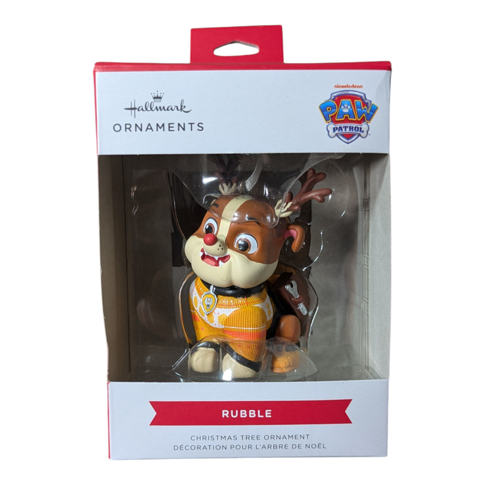 Hallmark PAW Patrol Holiday Rubble Christmas Tree Ornament NIB Gift Decor